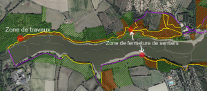 plan fermeture sentier lac